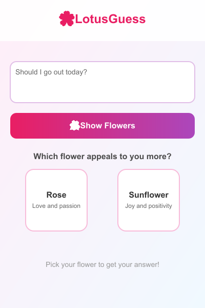LotusGuess - Make Decision - Farcaster Mini Apps screenshot